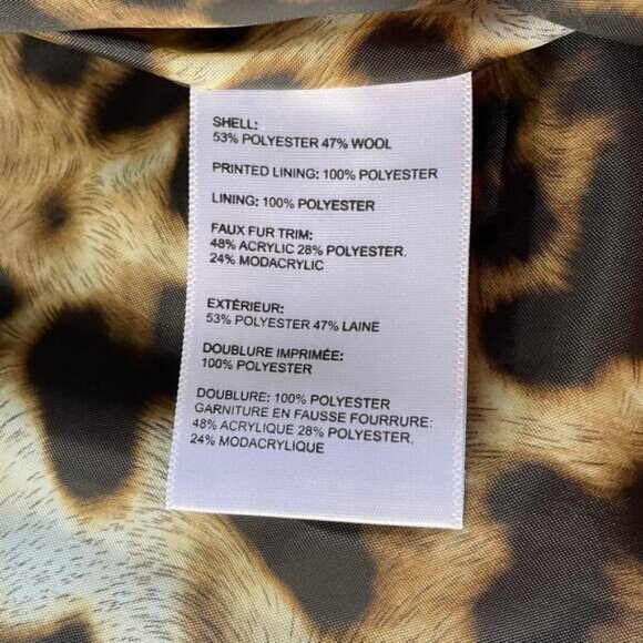 🔥NWT Laundry By Shelli Segal Wool Blend Double Breasted Faux Fur Collar Teal - Picture 8 of 13